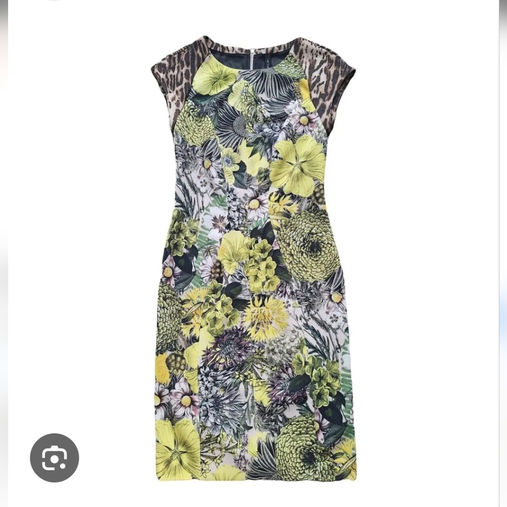 Marc Cain floral sheath dress Sz 6